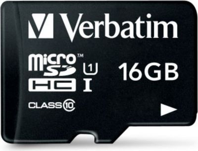 Carte Micro SD VERBATIM 16 GO SDHC classe 10 Carte Micro SD VERBATIM 16 GO SDHC classe 10