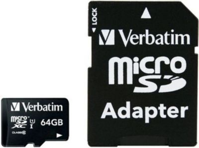 Carte Micro SD VERBATIM Carte micro SDHC 64GO VERBATIM classe 10