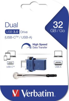 Clé USB Verbatim HI-SPEED STORE'N'GO DRIVE 64GB USB3.0 - 49318