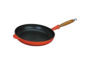 Poêle LE CREUSET 24 cm cerise manche bois