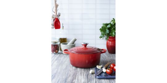 Cocotte LE CREUSET SIGNATURE Cerise diam24cm