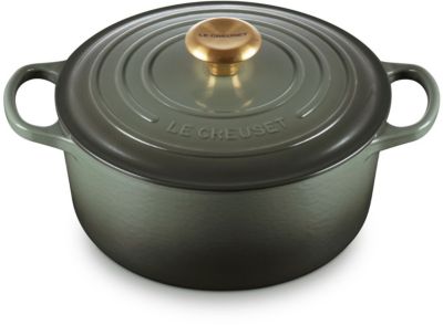 Cocotte LE CREUSET 24CM THYM BOUTON DORÉ