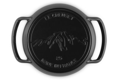Poêle grill LE CREUSET rond collection barbecue 25cm noir mat