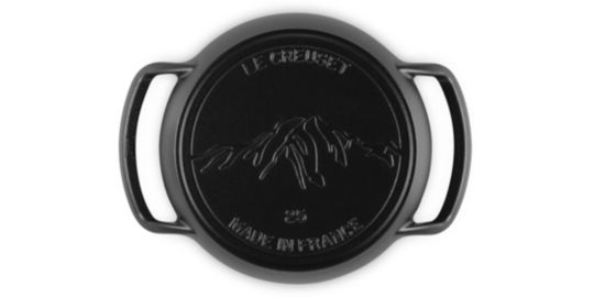 Poêle grill LE CREUSET rond collection barbecue 25cm noir mat