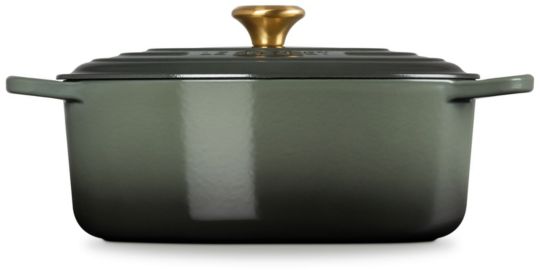 Cocotte ovale LE CREUSET 31CM THYM BOUTON DORÉ