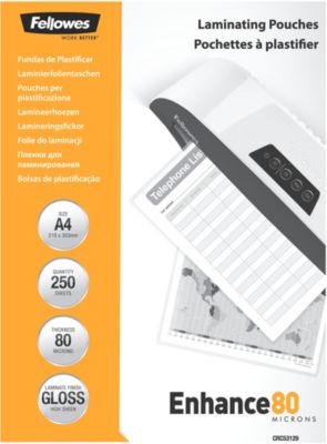 Lyreco A4 Gloss Laminating Pouches 250 Micron (2 X 125) - Pack of 100