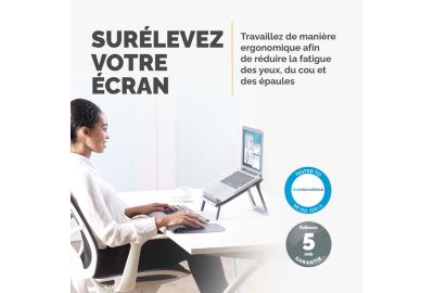 SUPPORT FELLOWES pc portable ergonomique Quicklift I noir