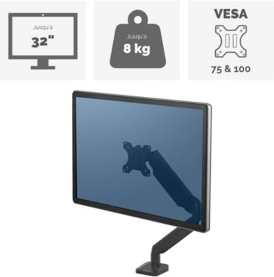 Huanuo bras de moniteur avec plateau pour ordinateur portable, entièrement  réglable pour écran lcd led de 13 à 27 pouces & ordinateur portable jusqu'à  - Support TV - Achat & prix