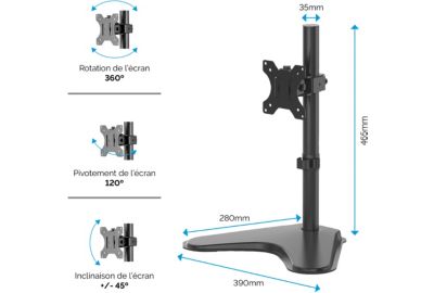 Support écran FELLOWES Support Simple sur pied