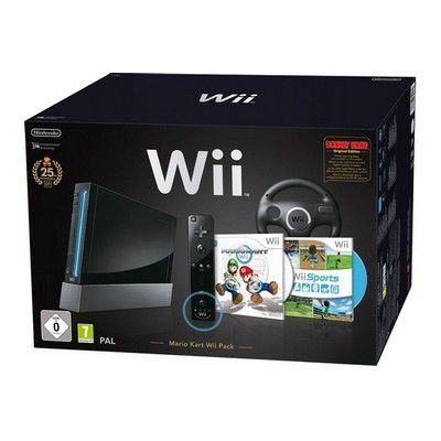 Console Wii NINTENDO Noir Mario Kart+volant+Wiisport+manettes Reconditionné Console Wii NINTENDO Noir Mario Kart+volant+Wiisport+manettes Reconditionné