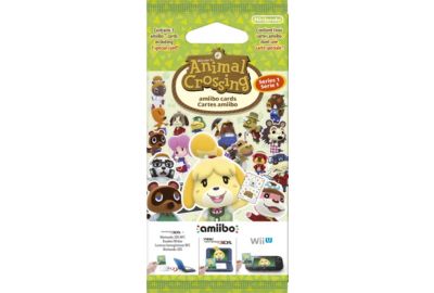Pack cartes Amiibo NINTENDO 3 cartes Animal Crossing Série 1