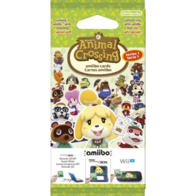 Pack cartes Amiibo NINTENDO 3 cartes Animal Crossing Serie 1