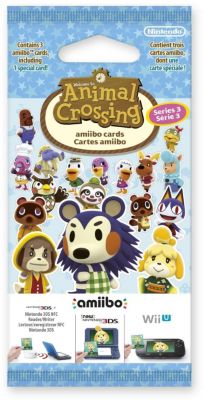 Pack cartes Amiibo NINTENDO 3 cartes Animal Crossing Série 3