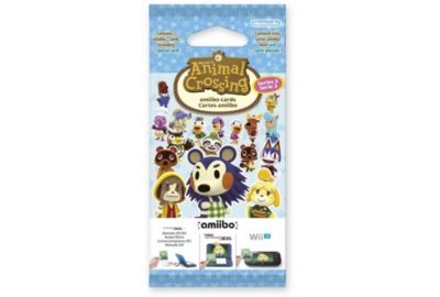 Pack cartes Amiibo NINTENDO 3 cartes Animal Crossing Série 3