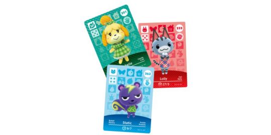 Pack cartes Amiibo NINTENDO 3 cartes Animal Crossing Série 4