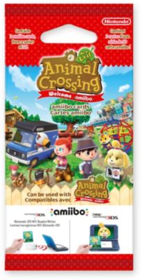 Pack cartes Amiibo NINTENDO 3 cartes Animal Crossing New Leaf Welcom