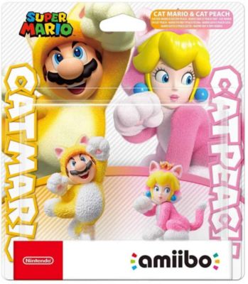 Figurine Amiibo Nintendo Pack 2x Mario Chat et Peach Chat