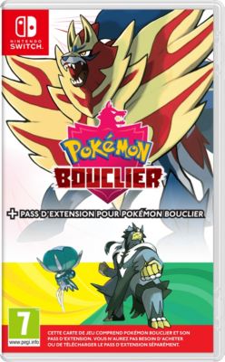 Jeu Switch NINTENDO Pokémon Bouclier+Pass Extension pr Pok.B Jeu Switch NINTENDO Pokémon Bouclier+Pass Extension pr Pok.B