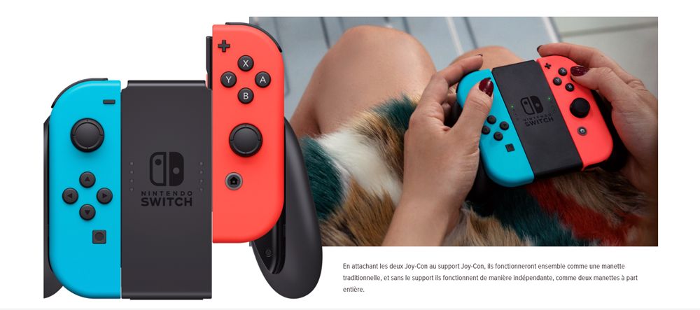 Nintendo nintendo switch + joy-con droit (rouge) et gauche (bleu) +  splatoon 2 - console de