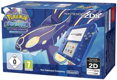 Console 2DS NINTENDO 2DS Bleue Trans. Pokémon Saphir Alpha Reconditionné