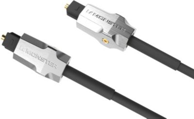 Câble audio optique numérique 6,6 pieds, [nylon tressé fin, plaqué or 24  carats], cordon optique audio numérique/câble Toslink pour barre de son,  home cinéma, TV, PS4, Vizio-Cl3 évalué, noir 