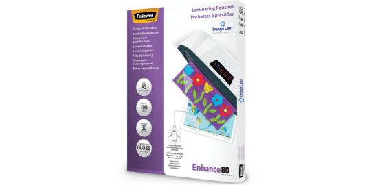 POCHETTE FELLOWES plastification A3 80 mic x100