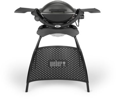 Barbecue électrique WEBER Q 1400 Stand dark grey Grill  sur pieds 43 cm