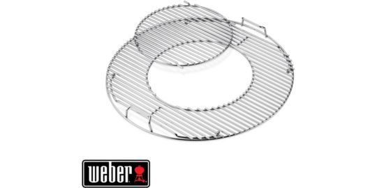 Grille barbecue WEBER de cuisson Gourmet en acier inox 57 cm