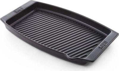 Plat de cuisson WEBER Plat à fond cannelé en céramique pour po