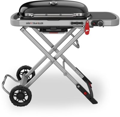 Barbecue gaz WEBER Traveler Black sur chariot 64cm