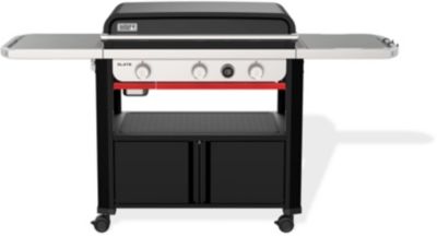 Plancha gaz WEBER black 3 brûleurs sur chariot 76 cm
