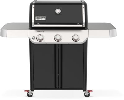 Barbecue gaz WEBER Genesis E-315 noir inox 3 brûleurs sur chariot 68 cm