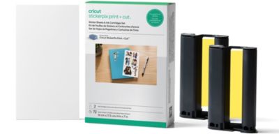Accessoire CRICUT Autocollants 72f blanc + 2 encres Stick