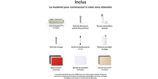 Machine de découpe CRICUT Pack Explore 5 Crème