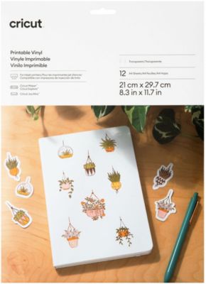 Accessoire CRICUT Vinyl A4 10 feuilles transparent