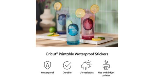 Accessoire CRICUT Set de 6 stickers imperméables et imprim