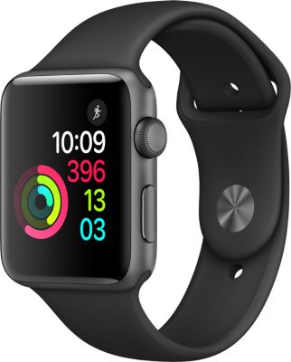 Montre connectée APPLE WATCH 42MM Alu Gris Sidéral / Noir Series 2 Reconditionné