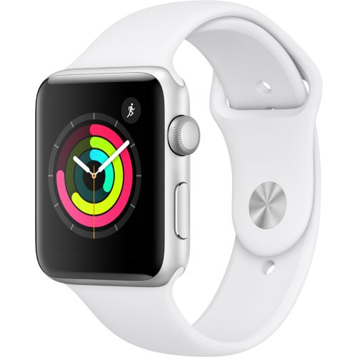 Montre connect e APPLE WATCH 42MM Alu Argent Blanc Series 3