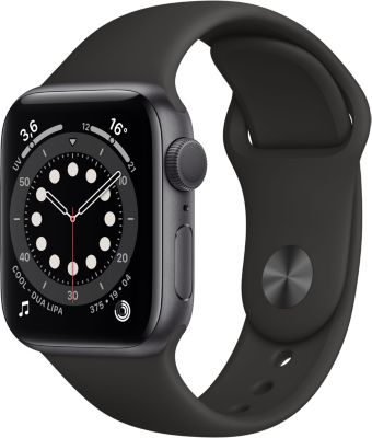 Montre connectée APPLE WATCH 40MM Alu Gris/Noir Series 6 Reconditionné