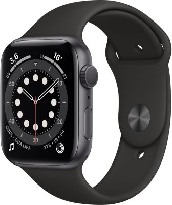 Montre connectée APPLE WATCH 44MM Alu Gris/Noir Series 6 Reconditionné Montre connectée APPLE WATCH 44MM Alu Gris/Noir Series 6 Reconditionné