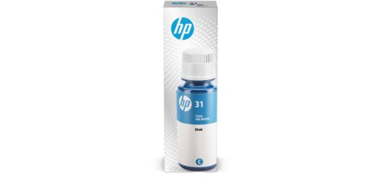 Cartouche d'encre HP Cyan 31 Bouteille