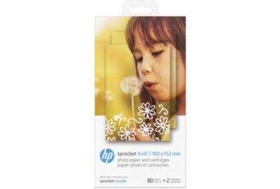 Papier photo instantané HP 2 cartouches + 80 feuilles pour Studio