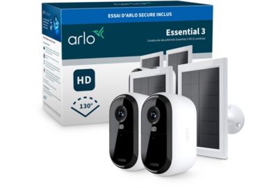 Caméra de surveillance ARLO 2 caméras ext Essential3 2K+ pan. sol