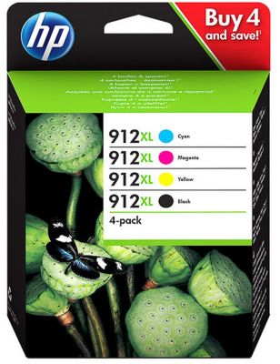 Cartouche d'encre HP 912 XL  noire + 3 couleurs