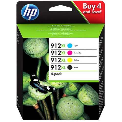 Cartouche d'encre HP 912 XL noire + 3 couleurs