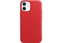 Coque APPLE iPhone 12 mini Cuir rouge MagSafe