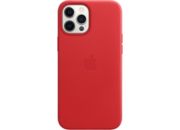 Coque APPLE iPhone 12 Pro Max Cuir rouge MagSafe