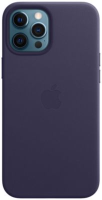 Coque Apple iPhone 12 Pro Max Cuir violet MagSafe