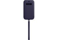 Etui APPLE iPhone 12 Pro Max Cuir violet MagSafe