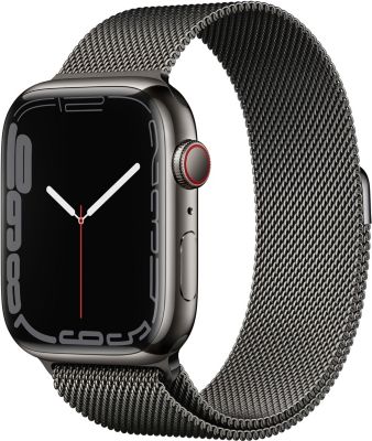 Montre connectée APPLE WATCH 45MM Acier Graph/Bouc Graph Mi Series7 C Reconditionné